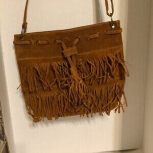 Retro Fringed Suede Hobo - Boho Hippie  Shoulder Bag.